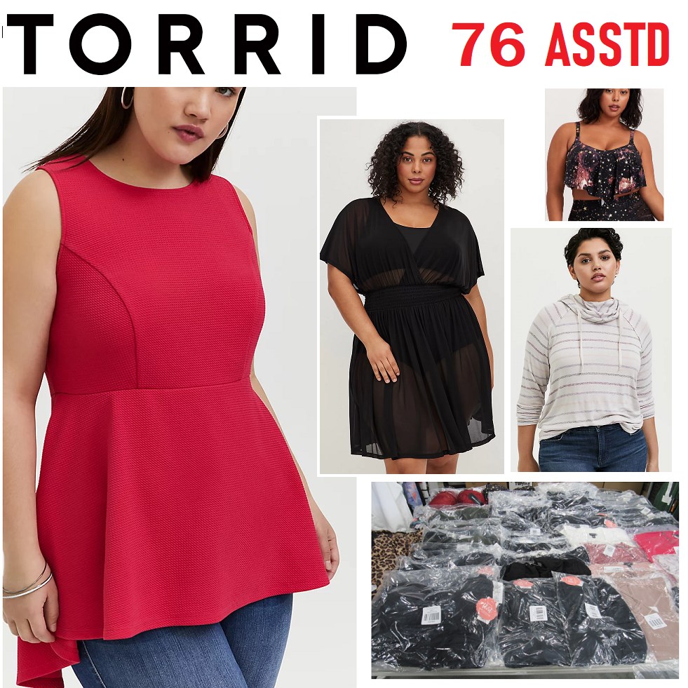 LOT OF 76 ASSTD TORRID WOMEN'S CLOTHING