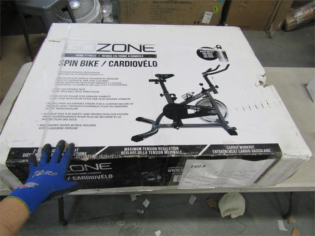 GoZone Spin Bike – Black/Grey 
