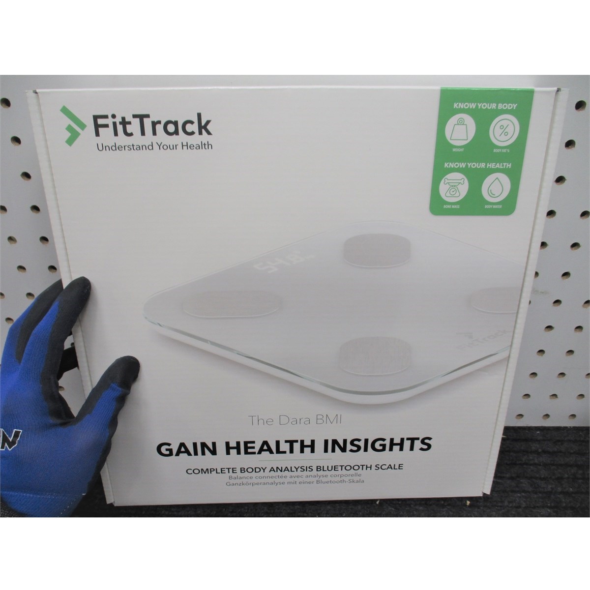 Smart Scale-Fittrack Dara Smart Body BMI Digital Scale -White 860002552408