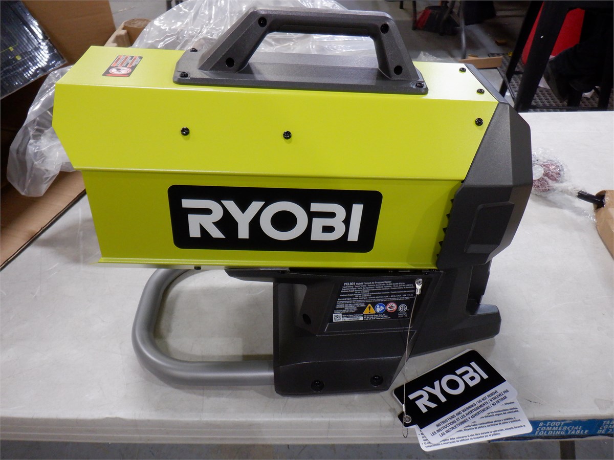 Ryobi ONE+ PCL801B Cordless Hybrid Forced Air Propane Heater - Green for  sale online