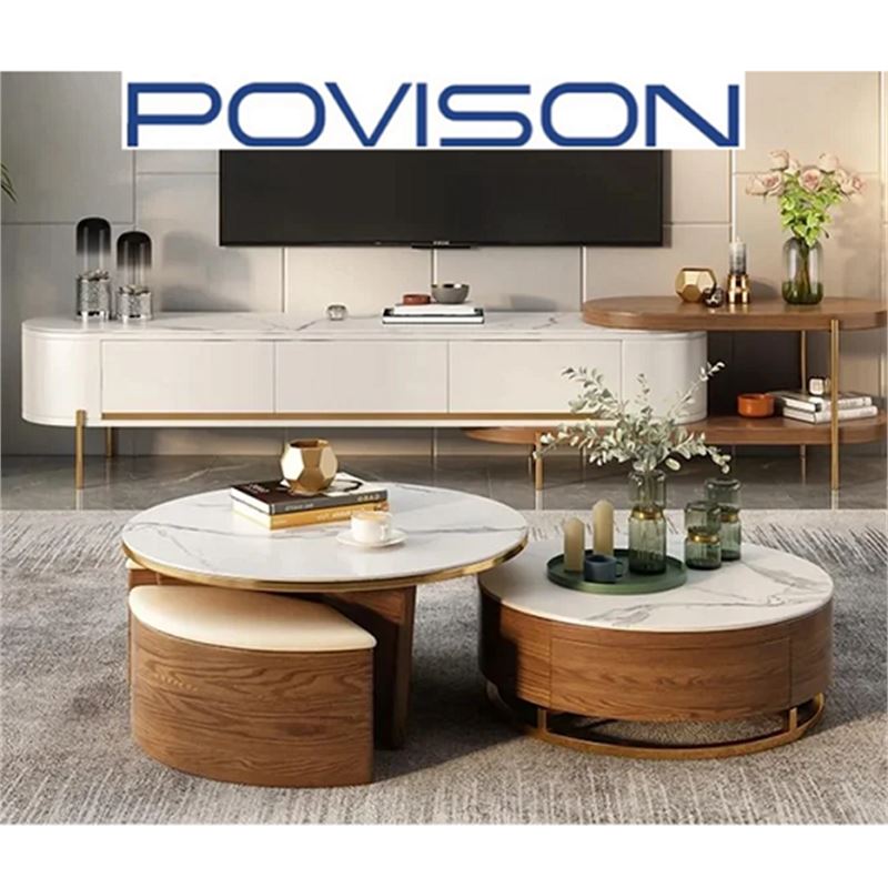 POVISON ROUND MODERN COFFEE TABLE SET | Maxx Liquidation Marketplace ...