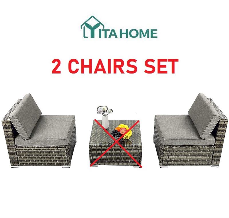 YITA HOME 2PC PATIO SECTIONAL CHAIR SET | Maxx Liquidation Solutions