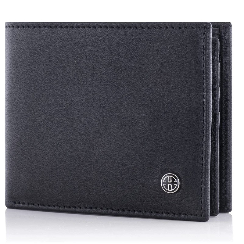 Trusador Savona Classic Men's Wallets Leather Bifold with RFID Wallet Black
