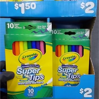  Crayola Super Tips Markers, Washable Markers, 10Count