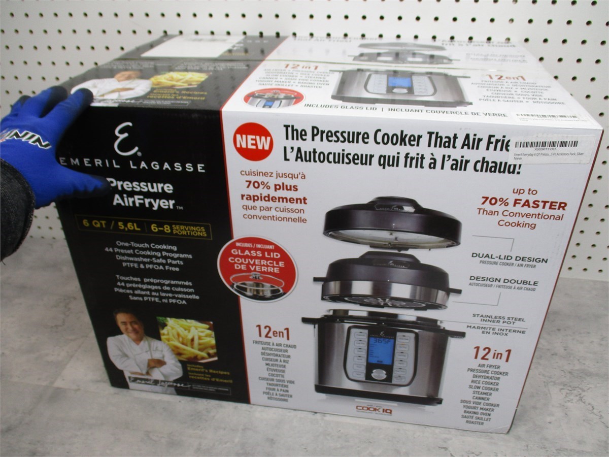 Sold at Auction: Emeril Lagasse Air-Fryer & Power Pressure Cooker