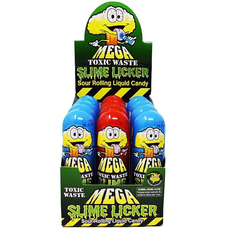 2 12PK MEGA SLIME LICKERS SOUR ROLLING LIQUID CANDY 3OZ Maxx Online